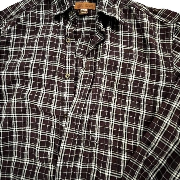 Faded Glory Brown Mens Flannel size small 32/34 - Picture 2 of 4